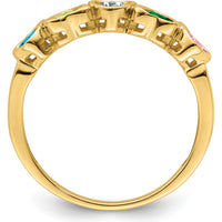 14K Yellow Gold Family Jewelry Ring Mounting for Custom Design by Oro Pregiato