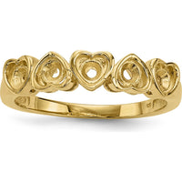 14K Yellow Gold Family Jewelry Ring Mounting for Custom Design by Oro Pregiato