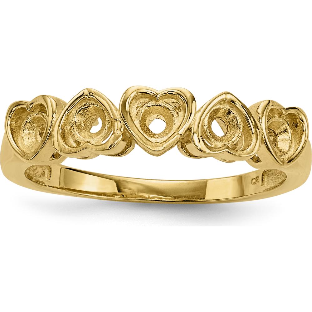 14K Yellow Gold Family Jewelry Ring Mounting for Custom Design by Oro Pregiato