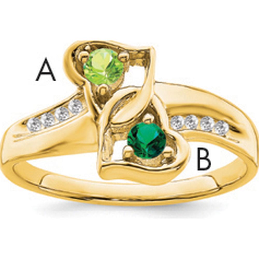 14K Yellow Gold Family Jewelry Ring Mounting - Polished Finish by Oro Pregiato