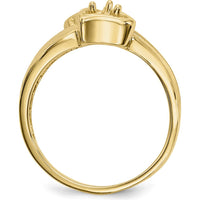 14K Yellow Gold Family Jewelry Ring Mounting - Polished Finish by Oro Pregiato