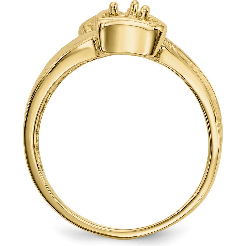 14K Yellow Gold Family Jewelry Ring Mounting - Polished Finish by Oro Pregiato