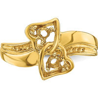 14K Yellow Gold Family Jewelry Ring Mounting - Polished Finish by Oro Pregiato