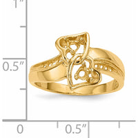 14K Yellow Gold Family Jewelry Ring Mounting - Polished Finish by Oro Pregiato