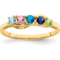 14K Yellow Gold Family Jewelry Ring Mounting with Polished Band - 3mm Band Width by Monteluci Fine Jewelry