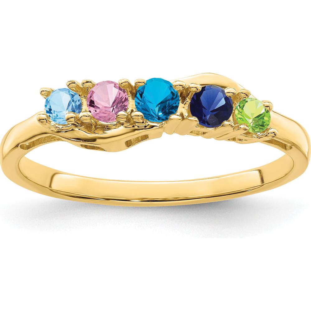 14K Yellow Gold Family Jewelry Ring Mounting with Polished Band - 3mm Band Width by Monteluci Fine Jewelry