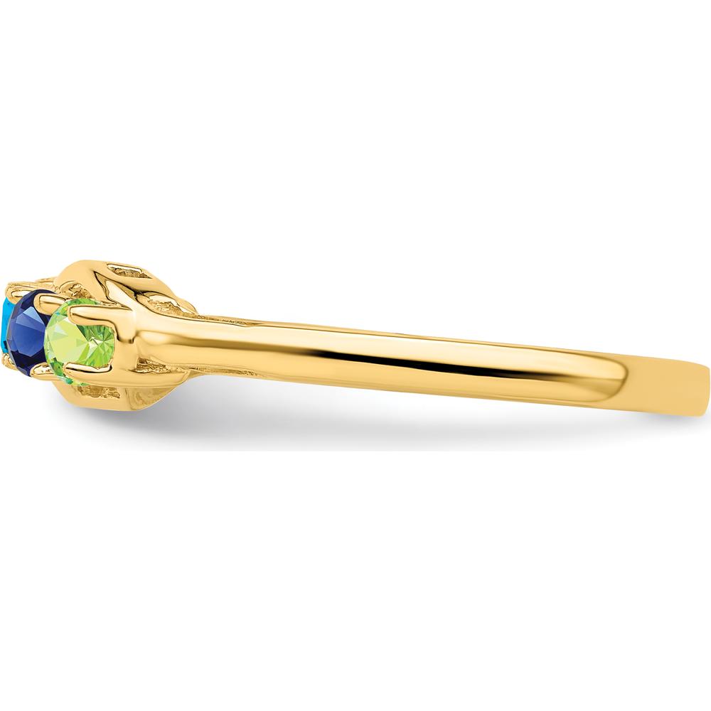 14K Yellow Gold Family Jewelry Ring Mounting with Polished Band - 3mm Band Width by Monteluci Fine Jewelry
