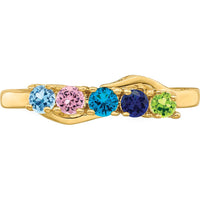 14K Yellow Gold Family Jewelry Ring Mounting with Polished Band - 3mm Band Width by Monteluci Fine Jewelry