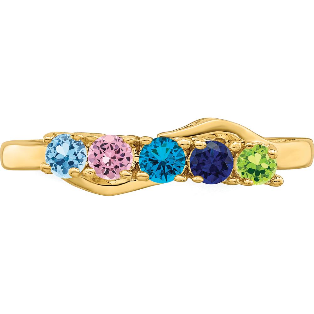 14K Yellow Gold Family Jewelry Ring Mounting with Polished Band - 3mm Band Width by Monteluci Fine Jewelry