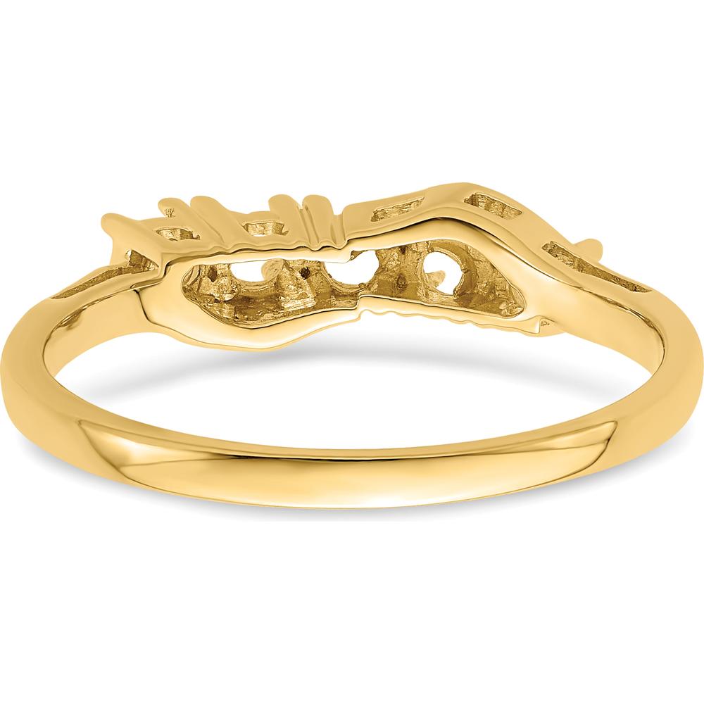14K Yellow Gold Family Jewelry Ring Mounting with Polished Band - 3mm Band Width by Monteluci Fine Jewelry