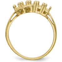 14K Yellow Gold Family Jewelry Ring Mounting with Polished Band - 3mm Band Width by Monteluci Fine Jewelry