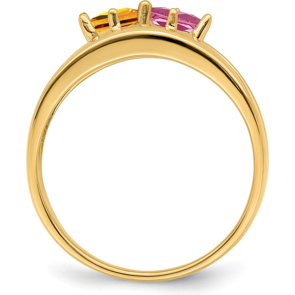 14K Yellow Gold Family Jewelry Ring Mounting with Polished Finish - Sizeable Band by Oro Pregiato