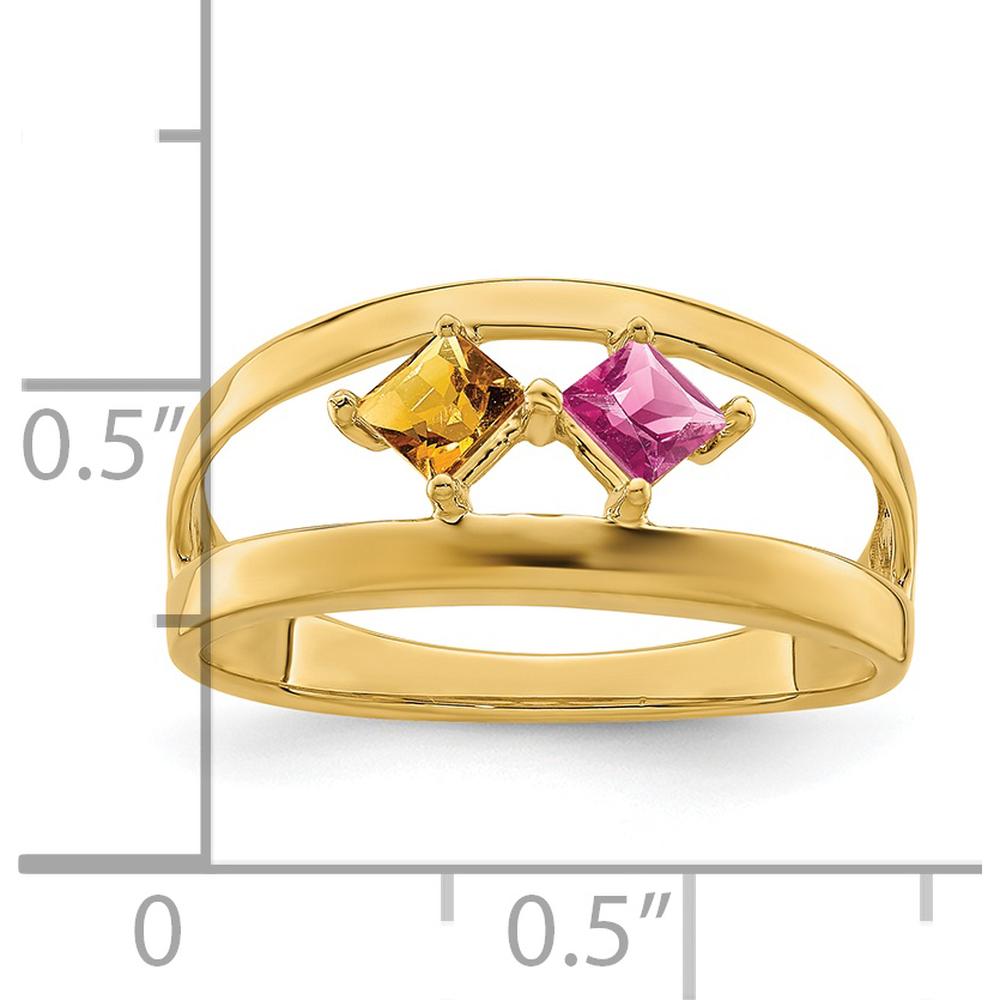 14K Yellow Gold Family Jewelry Ring Mounting with Polished Finish - Sizeable Band by Oro Pregiato