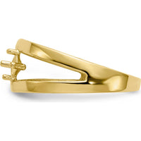 14K Yellow Gold Family Jewelry Ring Mounting with Polished Finish - Sizeable Band by Oro Pregiato