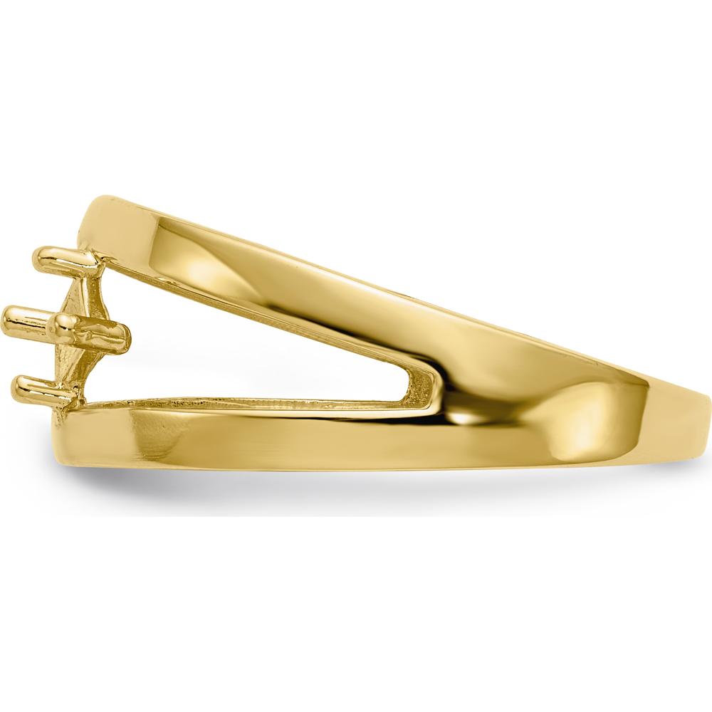 14K Yellow Gold Family Jewelry Ring Mounting with Polished Finish - Sizeable Band by Oro Pregiato
