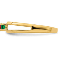 14K Yellow Gold Family Jewelry Ring Mounting with Ruby and Emerald Stones by Oro Pregiato
