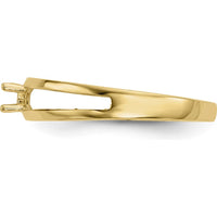 14K Yellow Gold Family Jewelry Ring Mounting with Ruby and Emerald Stones by Oro Pregiato