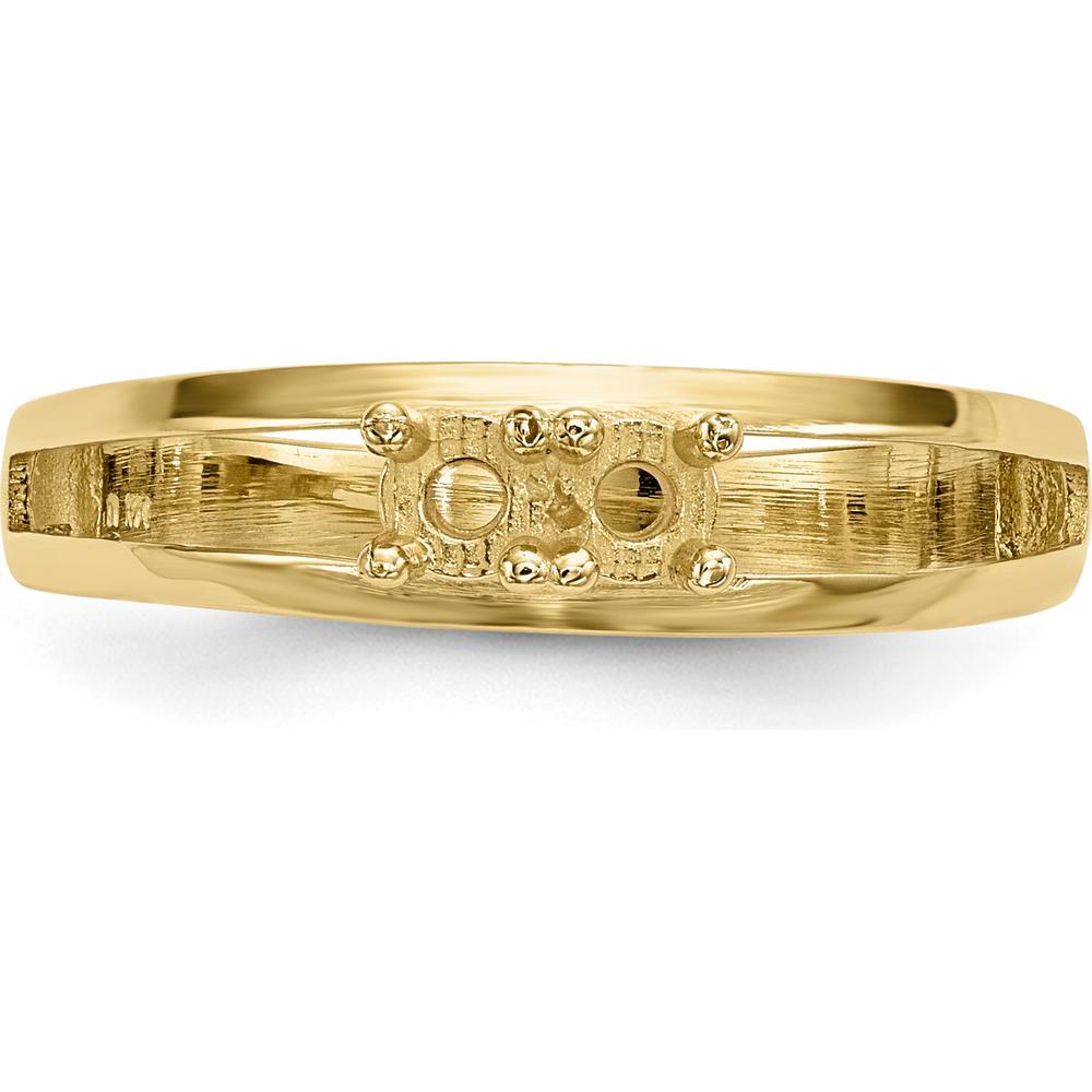 14K Yellow Gold Family Jewelry Ring Mounting with Ruby and Emerald Stones by Oro Pregiato