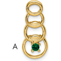 14K Yellow Gold Family Pendant Mounting for Round Stone - 2.5mm Setting by Oro Pregiato