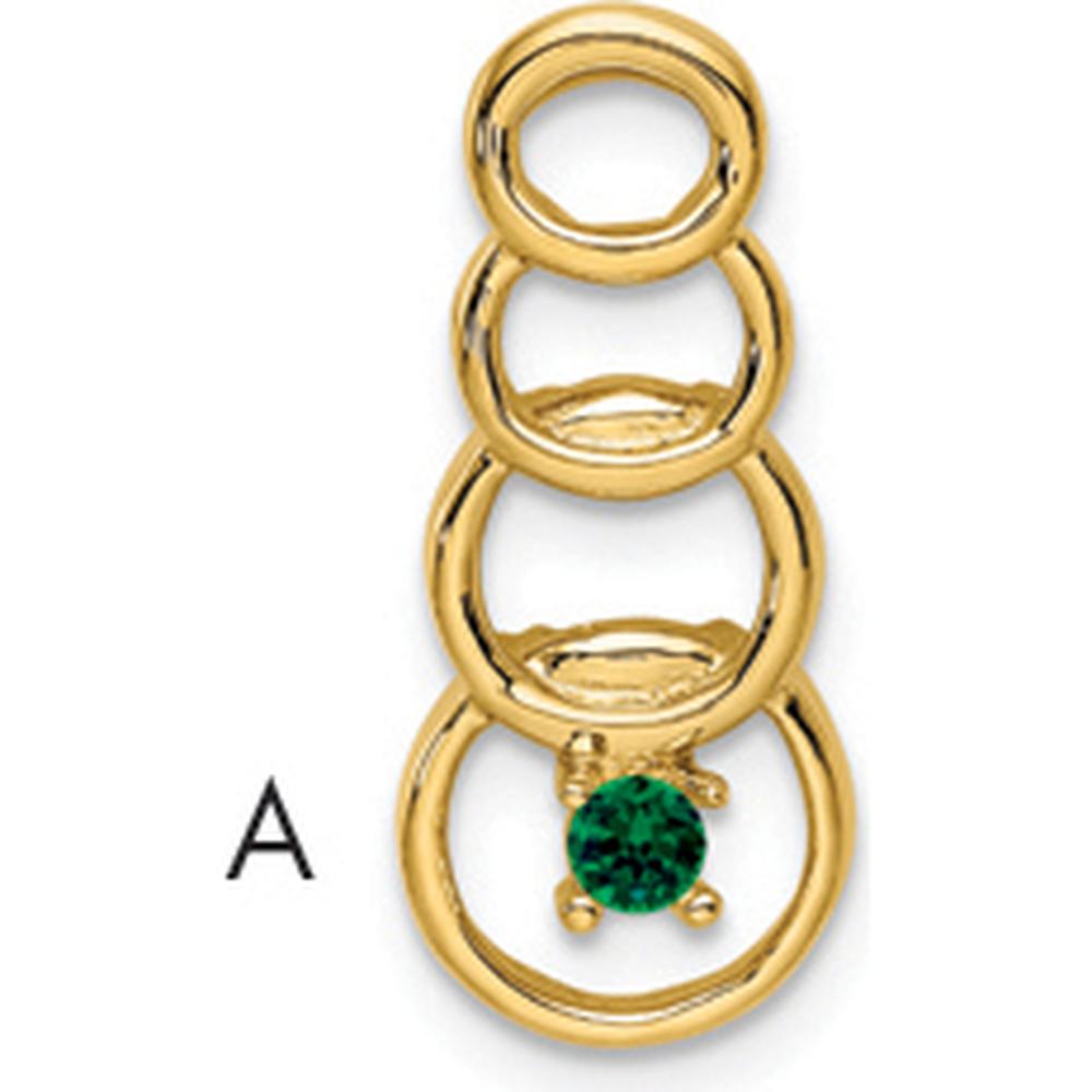 14K Yellow Gold Family Pendant Mounting for Round Stone - 2.5mm Setting by Oro Pregiato