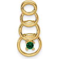 14K Yellow Gold Family Pendant Mounting for Round Stone - 2.5mm Setting by Oro Pregiato