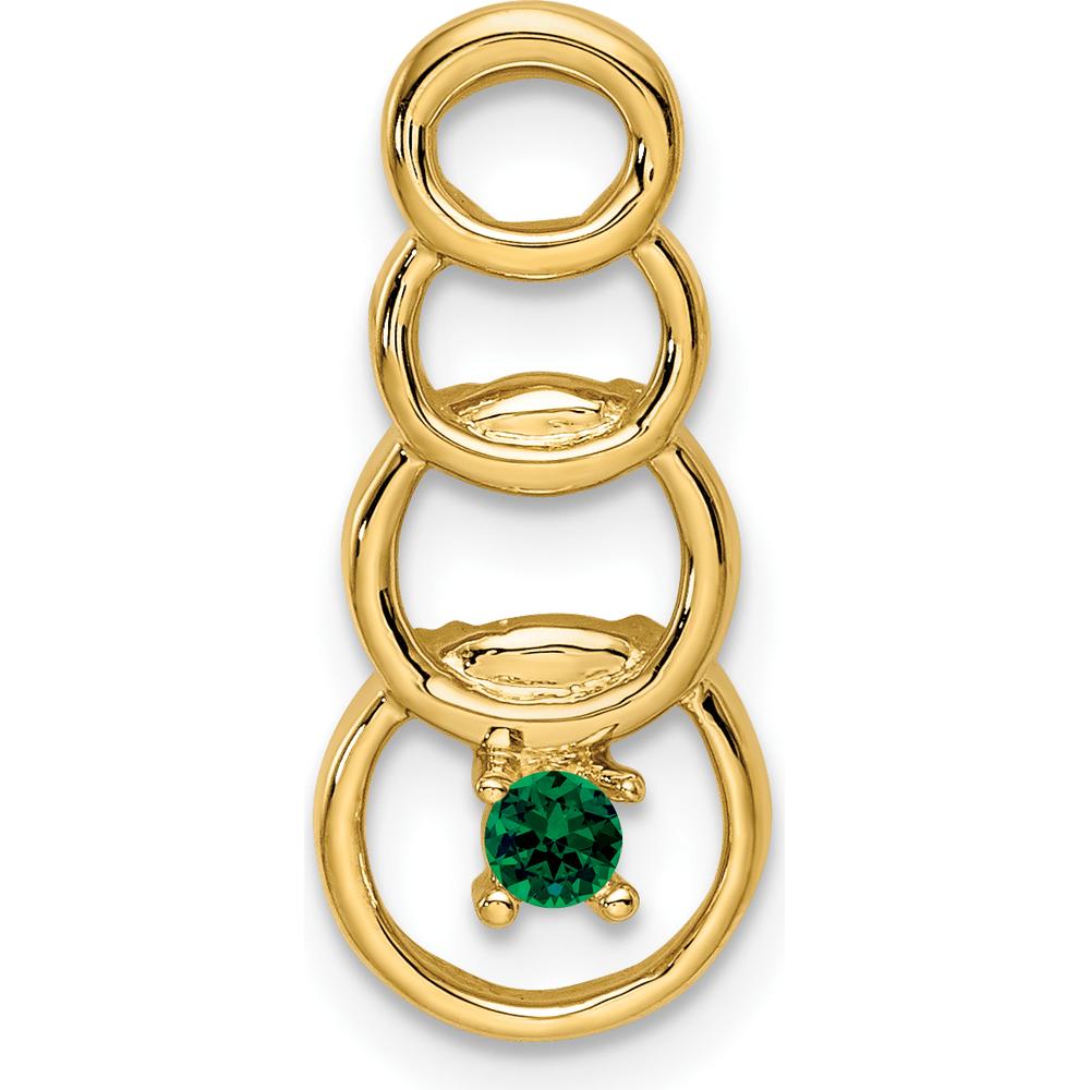14K Yellow Gold Family Pendant Mounting for Round Stone - 2.5mm Setting by Oro Pregiato