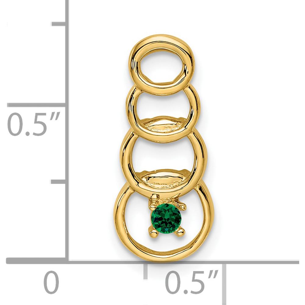 14K Yellow Gold Family Pendant Mounting for Round Stone - 2.5mm Setting by Oro Pregiato
