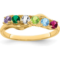 14K Yellow Gold Family Ring Mounting - 3mm Polished Band for Custom Gemstones by Monteluci Fine Jewelry