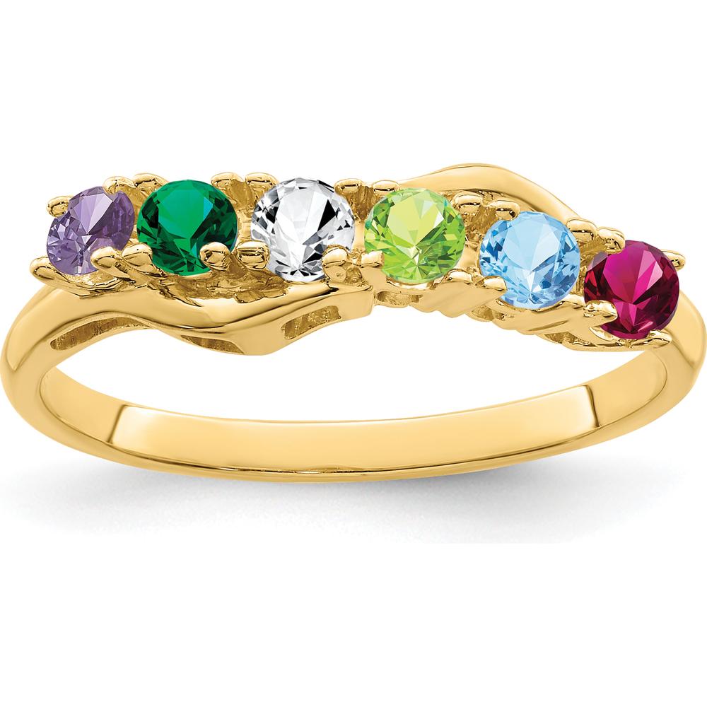 14K Yellow Gold Family Ring Mounting - 3mm Polished Band for Custom Gemstones by Monteluci Fine Jewelry