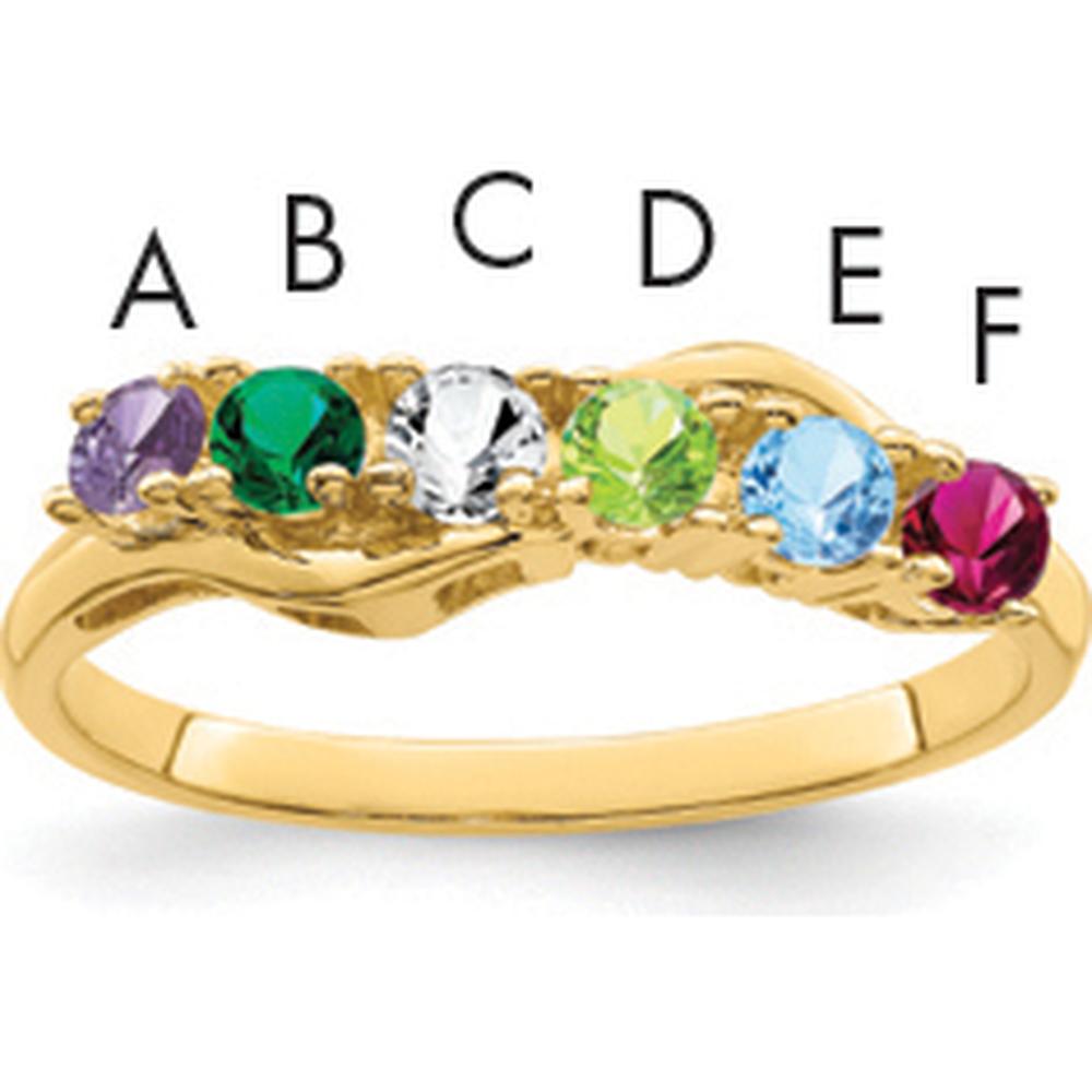 14K Yellow Gold Family Ring Mounting - 3mm Polished Band for Custom Gemstones by Monteluci Fine Jewelry