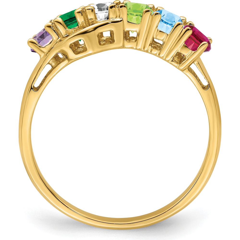 14K Yellow Gold Family Ring Mounting - 3mm Polished Band for Custom Gemstones by Monteluci Fine Jewelry