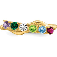 14K Yellow Gold Family Ring Mounting - 3mm Polished Band for Custom Gemstones by Monteluci Fine Jewelry