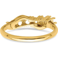 14K Yellow Gold Family Ring Mounting - 3mm Polished Band for Custom Gemstones by Monteluci Fine Jewelry