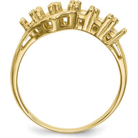 14K Yellow Gold Family Ring Mounting - 3mm Polished Band for Custom Gemstones by Monteluci Fine Jewelry