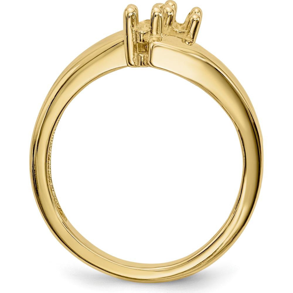 14K Yellow Gold Family Ring Mounting for Custom Stones - Polished Finish by Monteluci Fine Jewelry