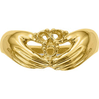 14K Yellow Gold Family Ring Mounting with 3-Stone Setting - Tapered Band by Oro Pregiato
