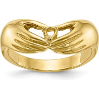 14K Yellow Gold Family Ring Mounting with Prong Set Round Stone - 2.5mm Stone by Oro Pregiato