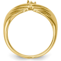 14K Yellow Gold Family Ring Mounting with Prong Set Round Stone - 2.5mm Stone by Oro Pregiato