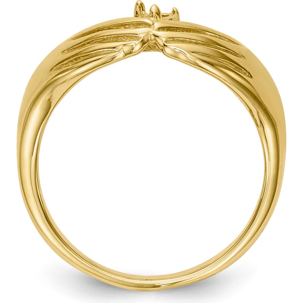 14K Yellow Gold Family Ring Mounting with Prong Set Round Stone - 2.5mm Stone by Oro Pregiato