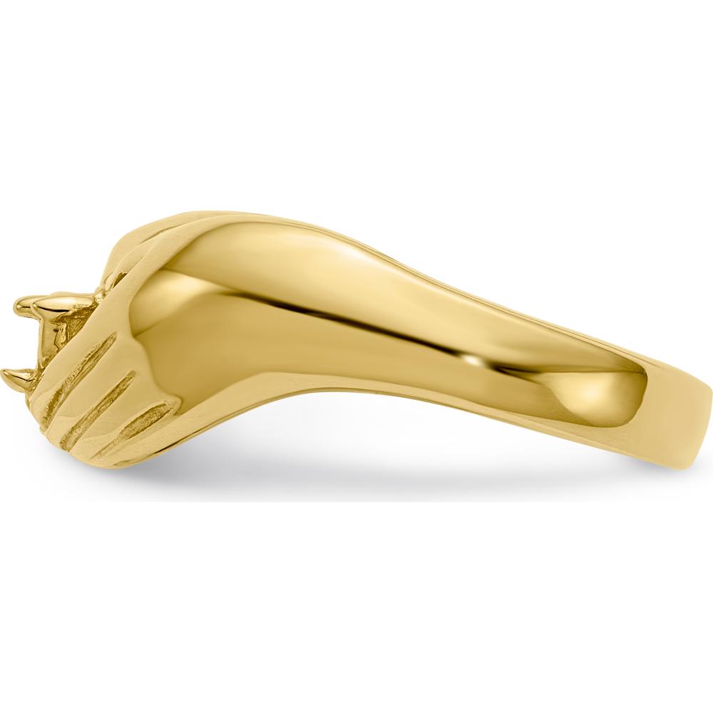 14K Yellow Gold Family Ring Mounting with Prong Set Round Stone - 2.5mm Stone by Oro Pregiato
