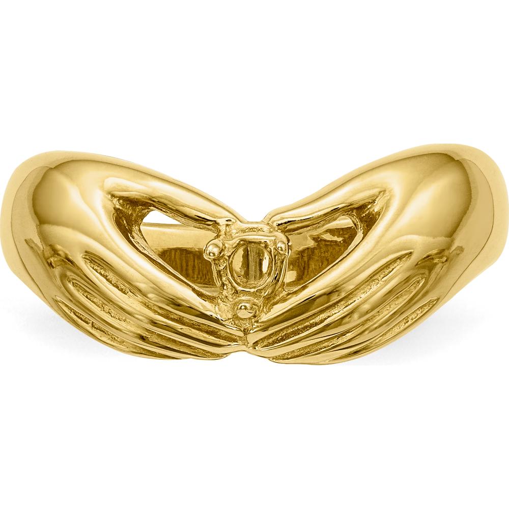 14K Yellow Gold Family Ring Mounting with Prong Set Round Stone - 2.5mm Stone by Oro Pregiato