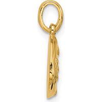 14K Yellow Gold Fancy Cookie Charm - Playful Themed Pendant for Unisex Wear by Oro Pregiato