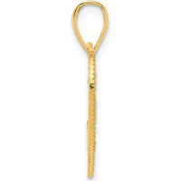 14K Yellow Gold Fancy Cut-out Heart Pendant with Polished Finish - 18.94mm by Oro Pregiato