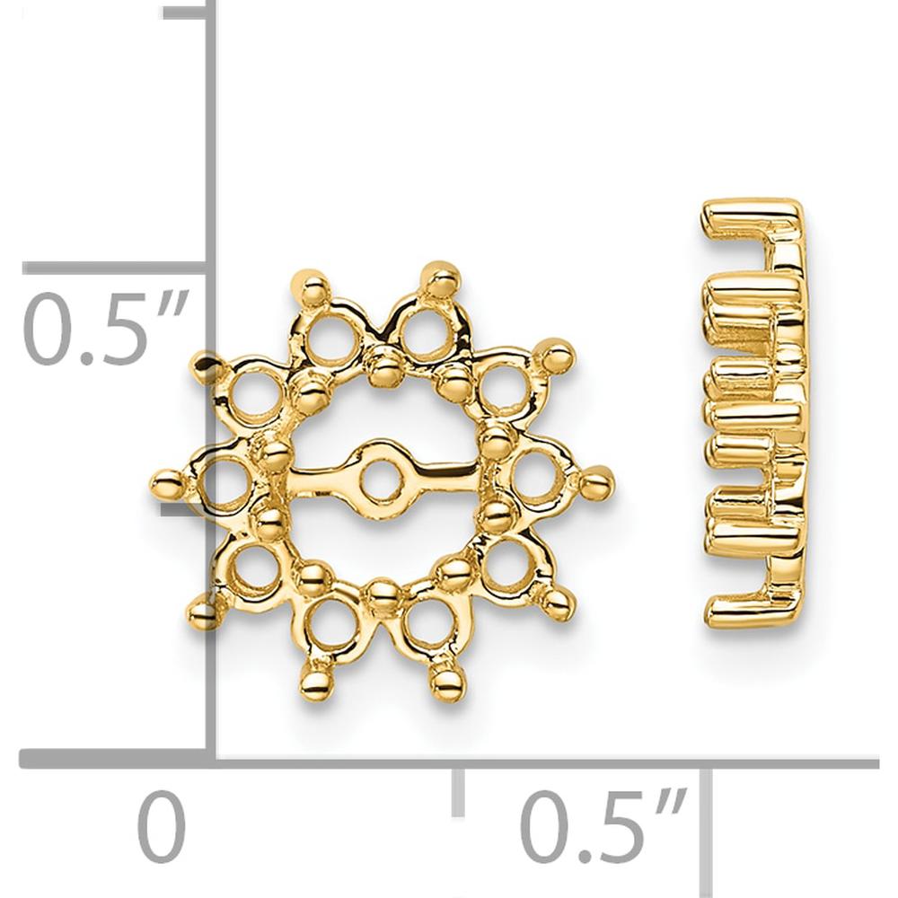 14K Yellow Gold Fancy Diamond Earring Jacket Mountings - 0.05 Carats Total Diamond Weight by Monteluci Fine Jewelry