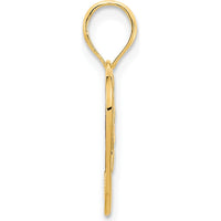 14K Yellow Gold Fancy Filigree Heart Pendant with Textured Back - 15.23mm Length by Oro Pregiato
