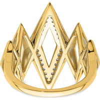 14K Yellow Gold Fancy Geometric Diamond Ring with Natural Round Diamonds - 0.05 Carat Total Diamond Weight by 0