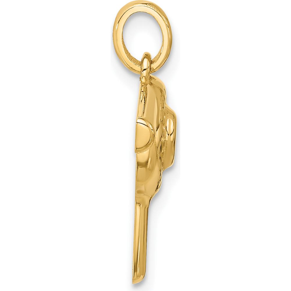 14K Yellow Gold Fancy Hairdryer Charm - Polished 18.55mm Length by Oro Pregiato