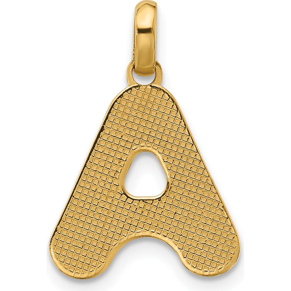 14K Yellow Gold Fancy Letter A Pendant - Personalized Initial Jewelry by Oro Pregiato
