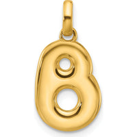 14K Yellow Gold Fancy Letter B Pendant - Sculptural and Elegant Personalized Design by Oro Pregiato