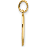 14K Yellow Gold Fancy Letter B Pendant - Sculptural and Elegant Personalized Design by Oro Pregiato